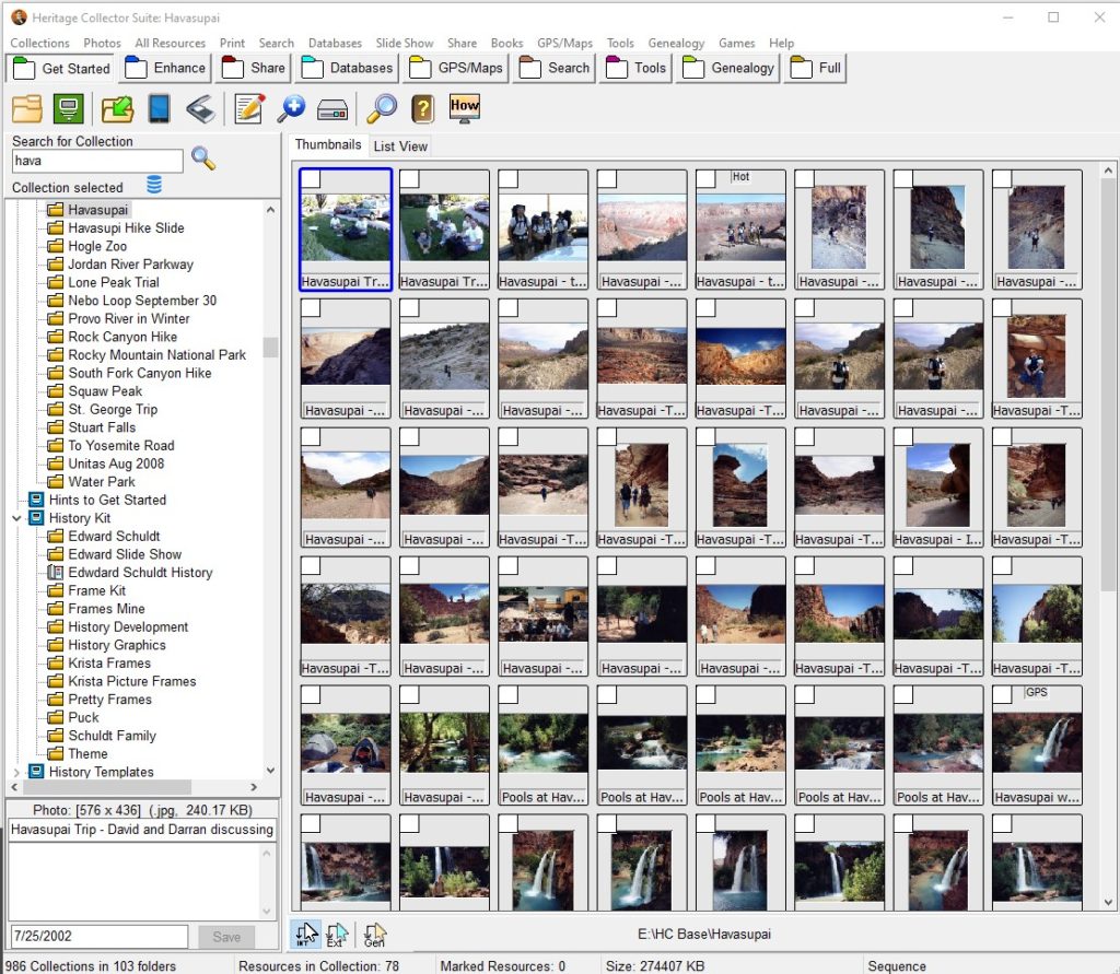 Organize Photos and Do More Using the Heritage Collector System.